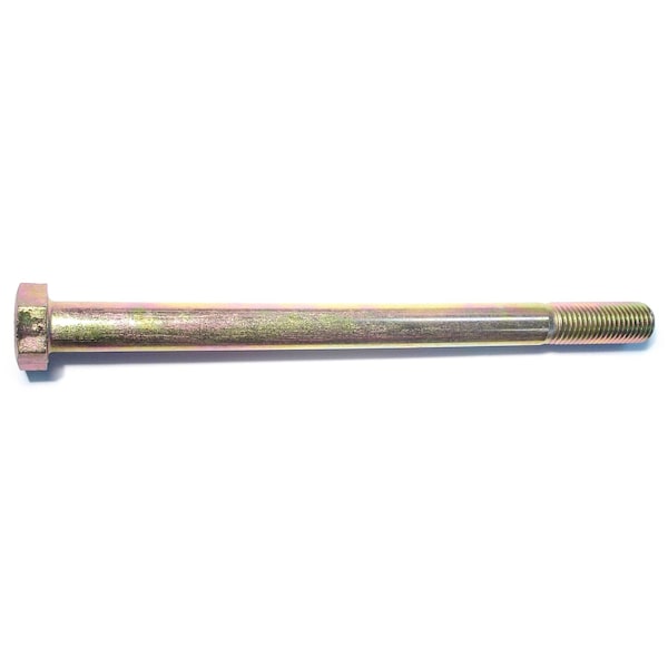 Midwest Fastener Grade 8, 7/8"-9 Hex Head Cap Screw, Zinc Yellow Steel, 12 in L, 5 PK 54377 - main
